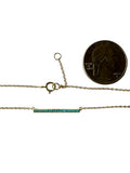 Turquoise Dot Bar Necklace