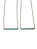 Turquoise Dot Bar Necklace