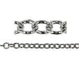 SS Antiqued Pattern Cable Chain