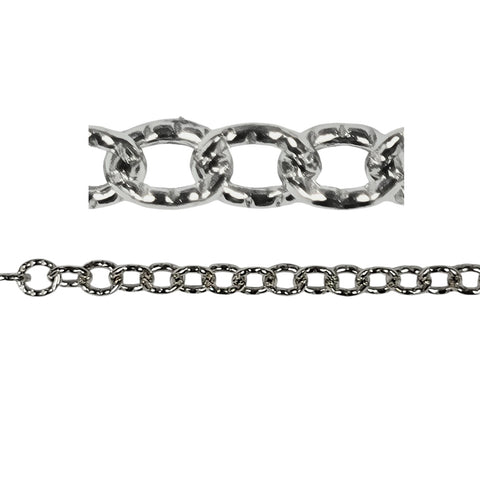 SS Antiqued Pattern Cable Chain