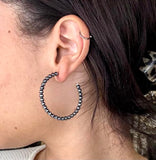 Navajo Pearl Hoop Earrings