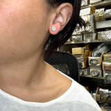 Mother of Pearl Halo Studs