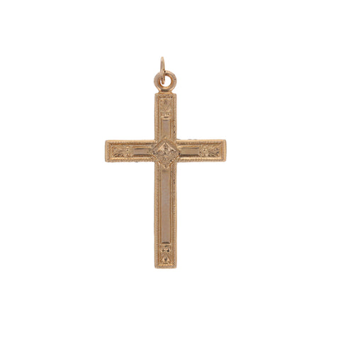 Large Gold Filled Cross Charm