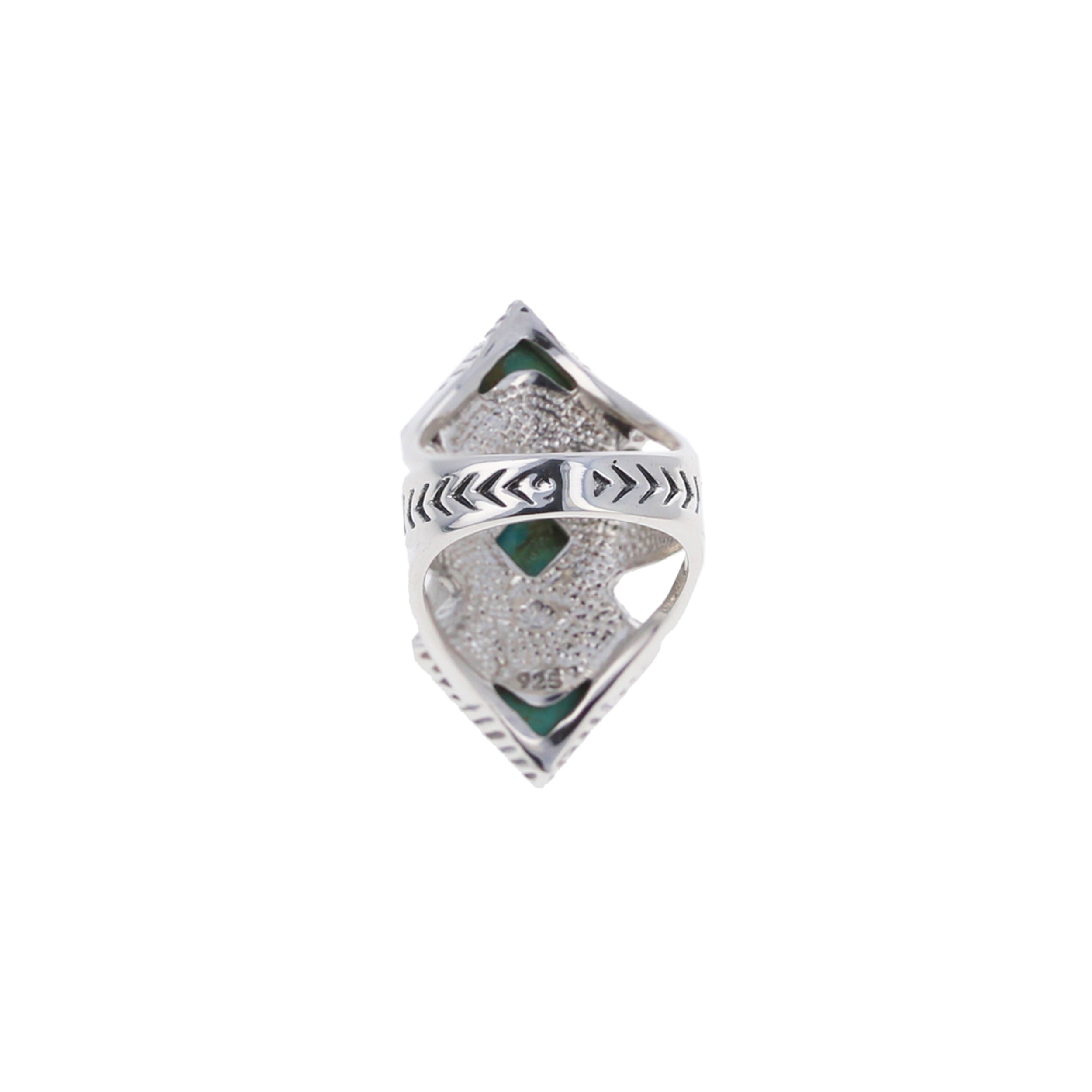 Chevron Turquoise Design Ring – Mayas Gems