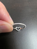 Brilliant CZ Heart Silouhette Ring