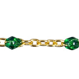 14kt GF Emerald Green Bead Chain