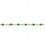 14kt GF Emerald Green Bead Chain