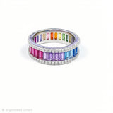 Multicolor Baguette CZ Band