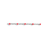 SS Red Enamel Bead Chain