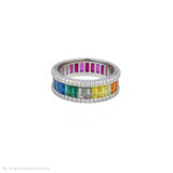 Multicolor Baguette CZ Band