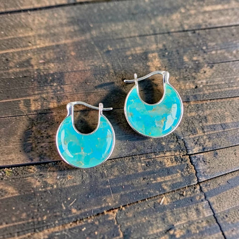 Modern Turquoise Hoops
