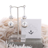 Hammered Beaded Drop Earrings