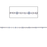 White Bead Cable Chain