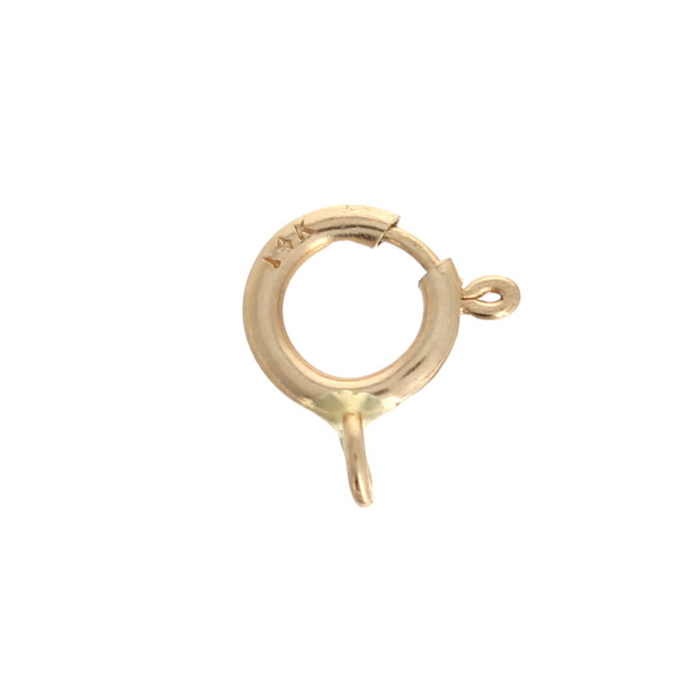 14kt Gold 5mm Spring Ring, Closed Eye