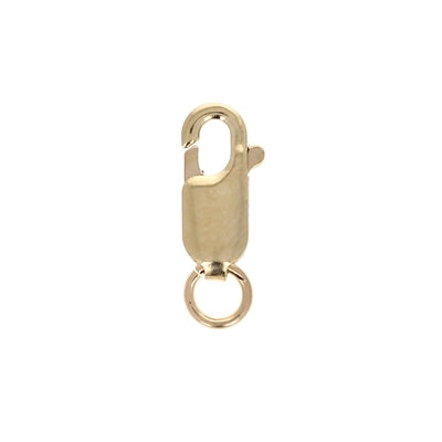 14K Gold Lobster Clasp with Open Jump Ring | 4 x 10 mm and Made in Italy