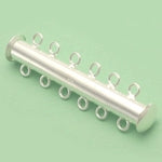 Sterling Silver Tube Clasp with Six Rings