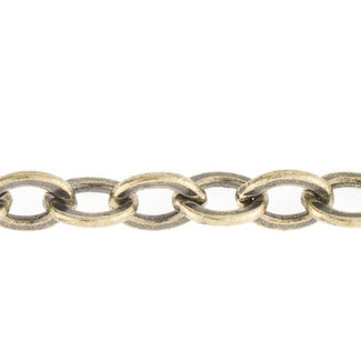 5x7mm Antique Brass Flat Cable Chain