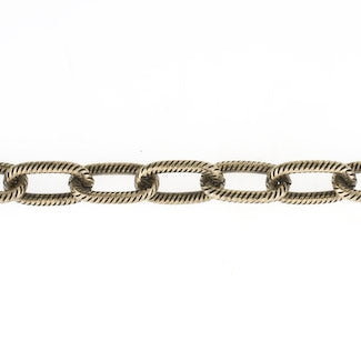 6x11mm Antique Brass Twisted Drawn Cable Chain