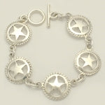 Sheriff's Star Sterling Silver Bracelet