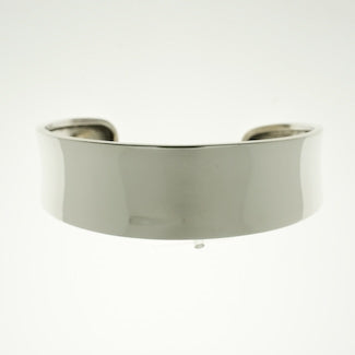 Classic and Smooth Sterling Silver Cuff Bangle