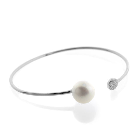 Pave and Pearl Cuff