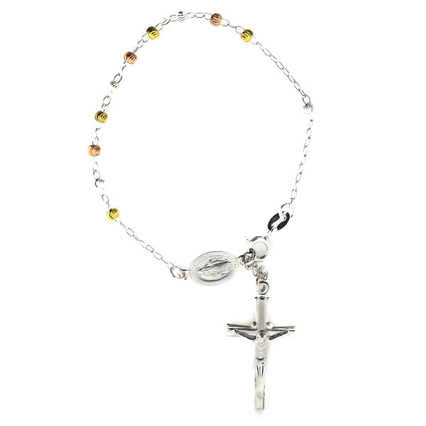 Tri Color Rosary Bracelet