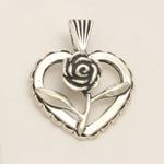 Heart with Rose Charm