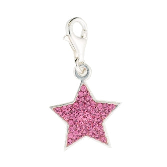 Pink Crystal Star Charm