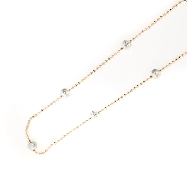Fancy Beaded Chain Rose Gold