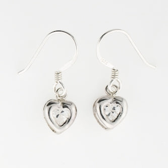 Heart CZ Earrings
