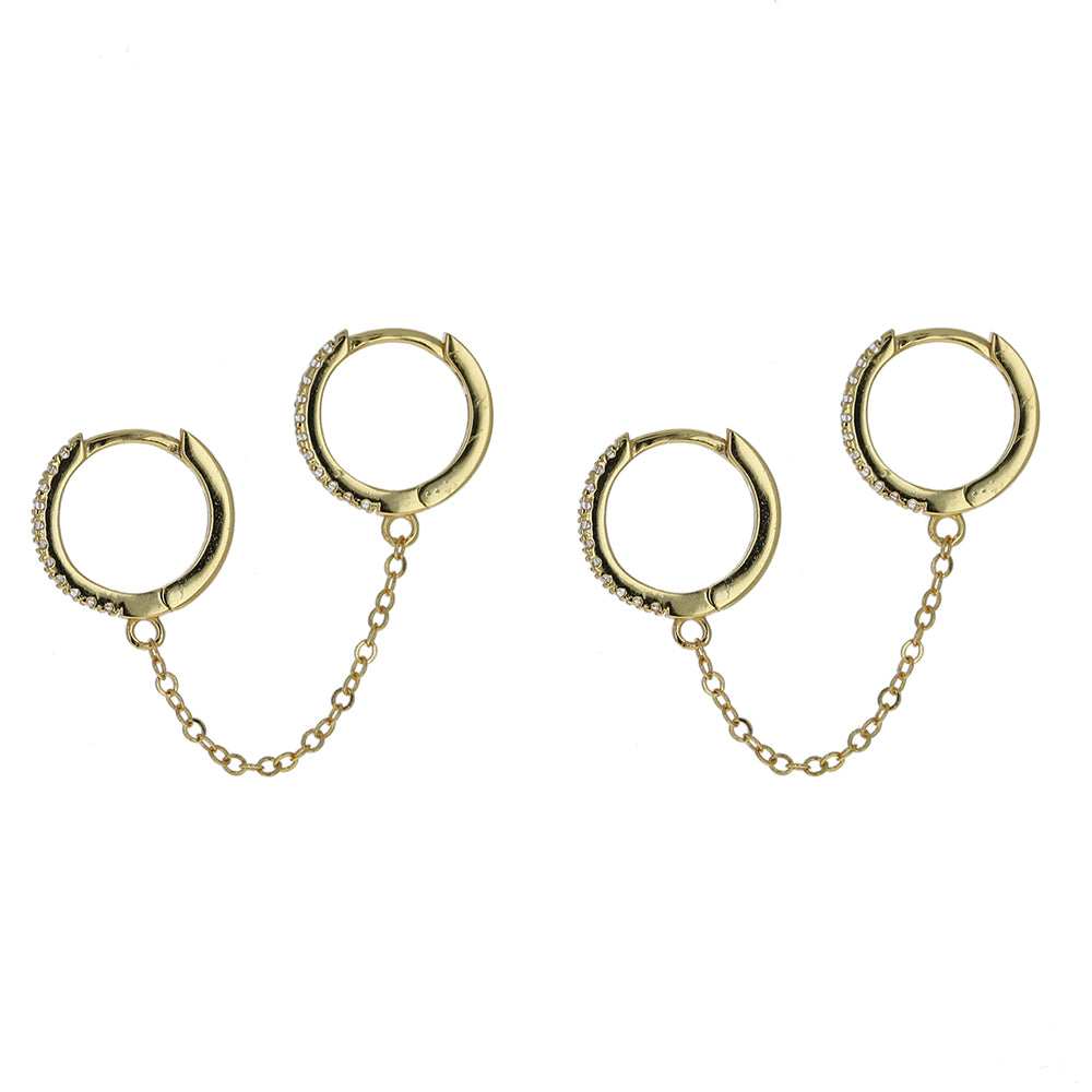 Contemporary Double Hoops