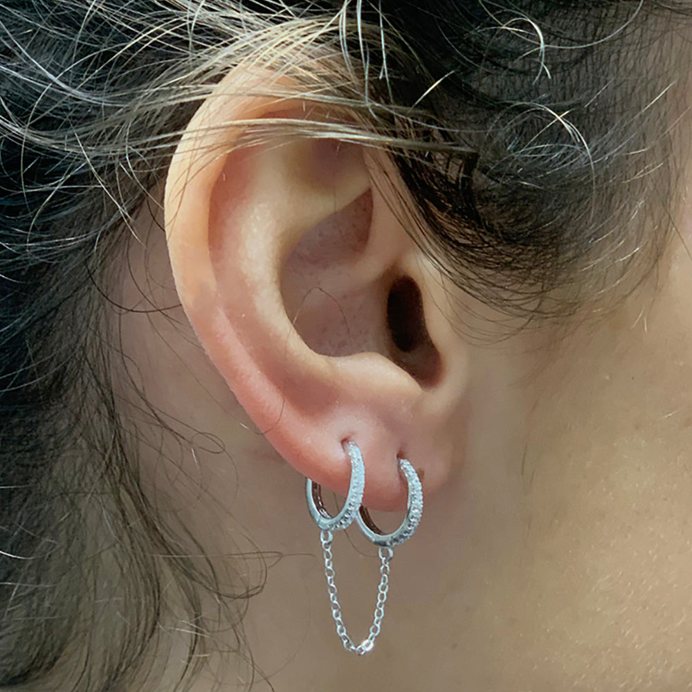 Contemporary Double Hoops