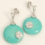 Surprise of Shine Turquoise and Pave Earrings