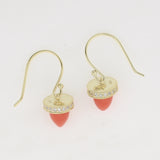 Baby Coral Horn Earrings