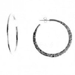 40mm Hammered and Flattened Hoops