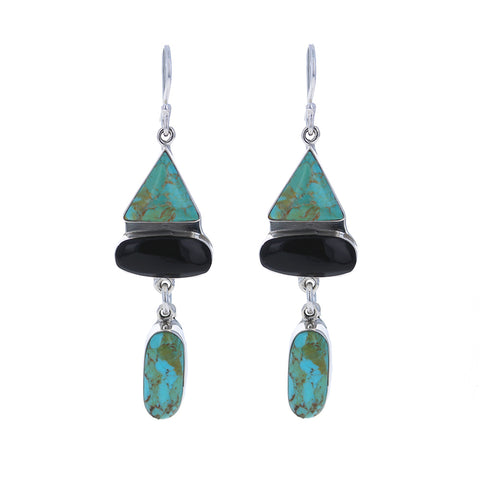 Abstract Onyx and Turquoise Drops