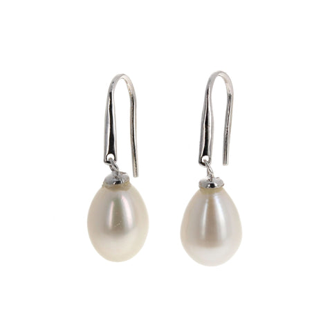 Two Oval Pearls Drop Earrings » Gosia Meyer Jewelry