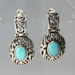 Changing Tide Oval Turquoise Stud Earrings