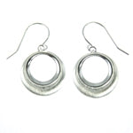 Depths and Lines Sterling Silver Earrings