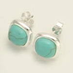 Small Turquoise Sterling Silver Stud Earrings