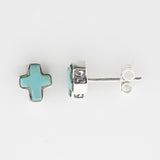 Turquoise Cross Studs