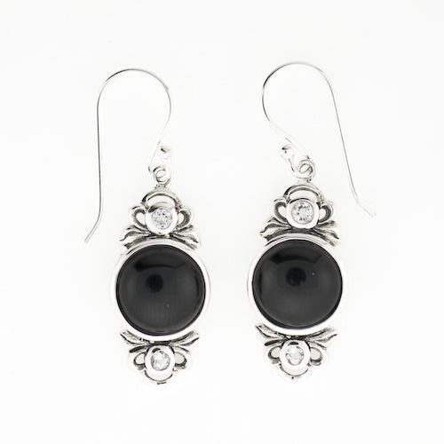 Black and Clear Earrings