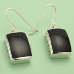 Black Onyx and Sterling Silver Earrings