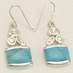 Decadent Elegance Turquoise and Crystal Earrings