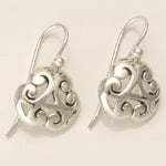 Simple Sterling Silver Filigree Design Earrings