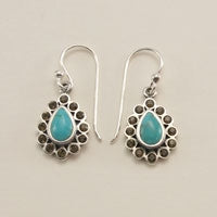 Turquoise and Smoky Quartz Statement Earrings