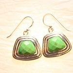 Layers Lime Turquoise Statement Earrings
