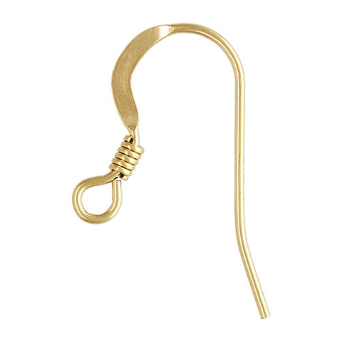 14K Gold Earring Hooks 12mm 22 Gauge