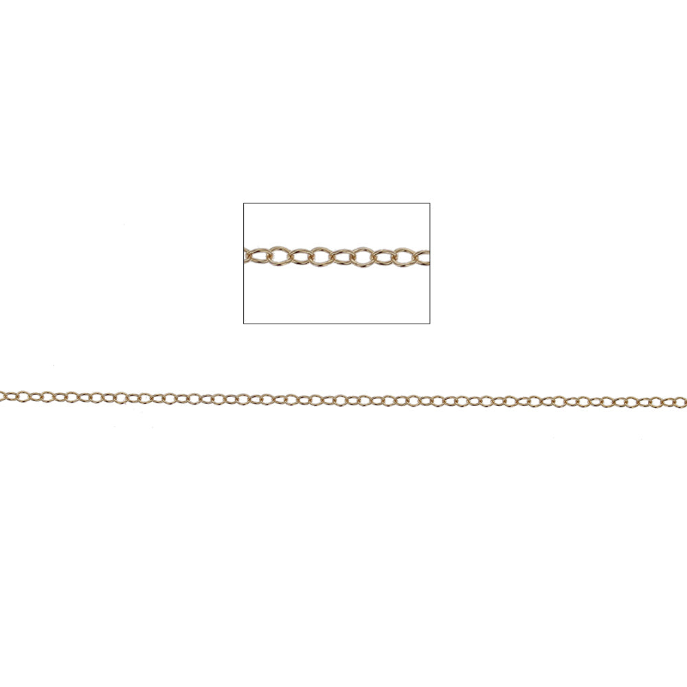 14kt Gold Filled 1.5 x 2mm Cable Chain