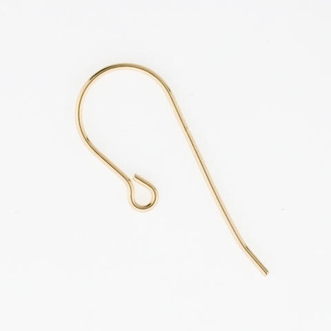 Gold filled earring wires for jewelry making, round with a large loop, ear  hooks